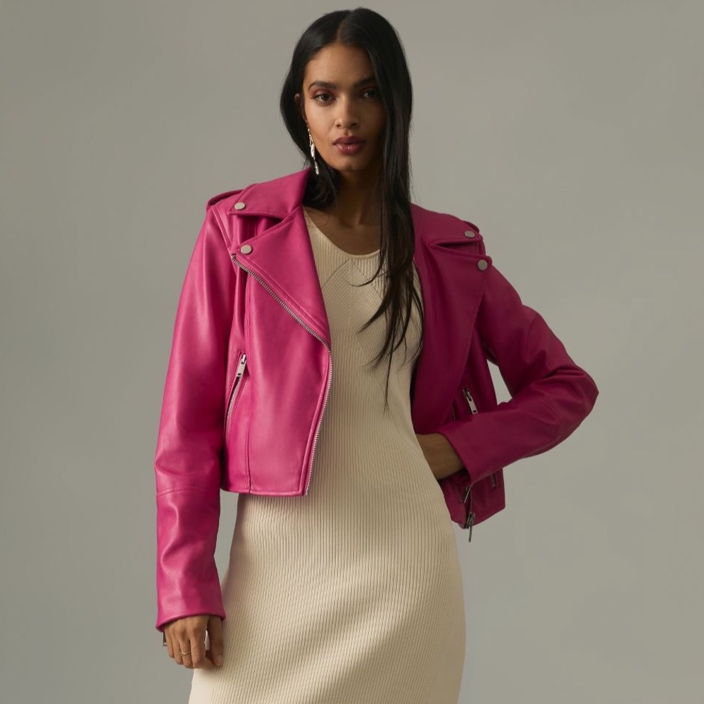 Avec Les Filles Faux Leather Moto